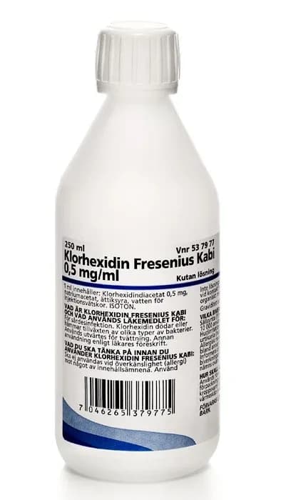 Klorhexidin Fresenius Kabi kutan lösning för sårdesinfektion 0,5 mg/ml 250 ml från Fresenius – köp hos Apotek Hjärtat