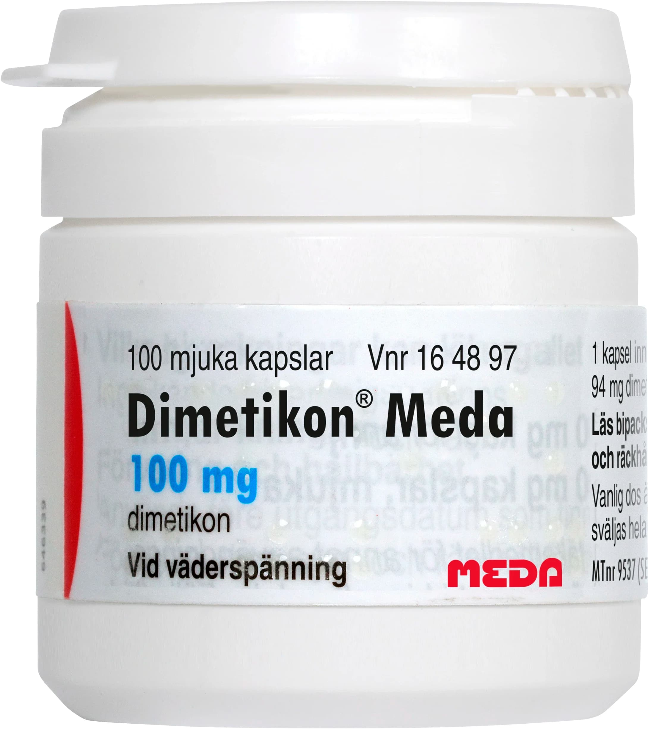 Dimetikon Meda mjuk kapsel 100 mg 100 st från Dimetikon meda – köp hos Apotek Hjärtat
