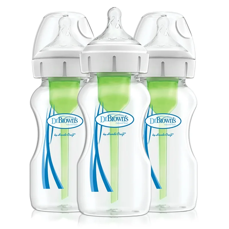 Dr. Brown's Options+ Nappflaska 270 ml Bred Hals 3-pack från Dr. Brown's – köp hos Apotek Hjärtat