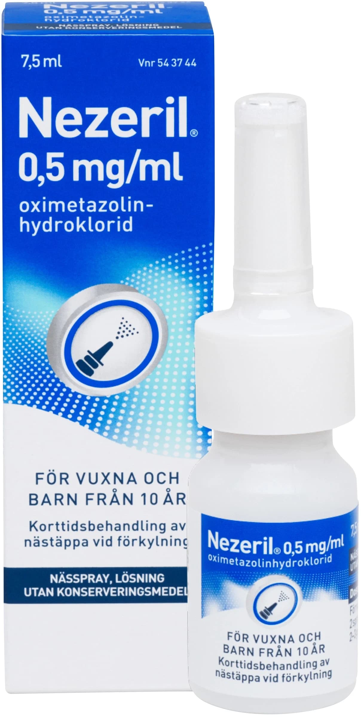 Nezeril Nässpray 0,5 mg/ml 7,5 ml från Nezeril – köp hos Apotek Hjärtat