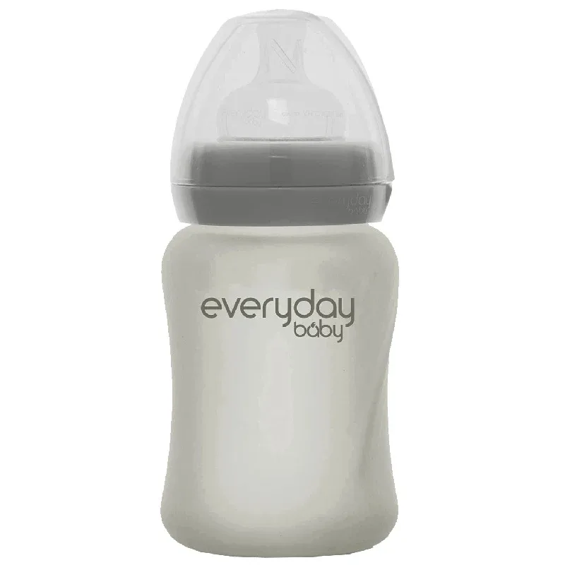 Everyday Baby Nappflaska Glas Healthy + Quiet Grey 150 ml från Everyday Baby – köp hos Apotek Hjärtat
