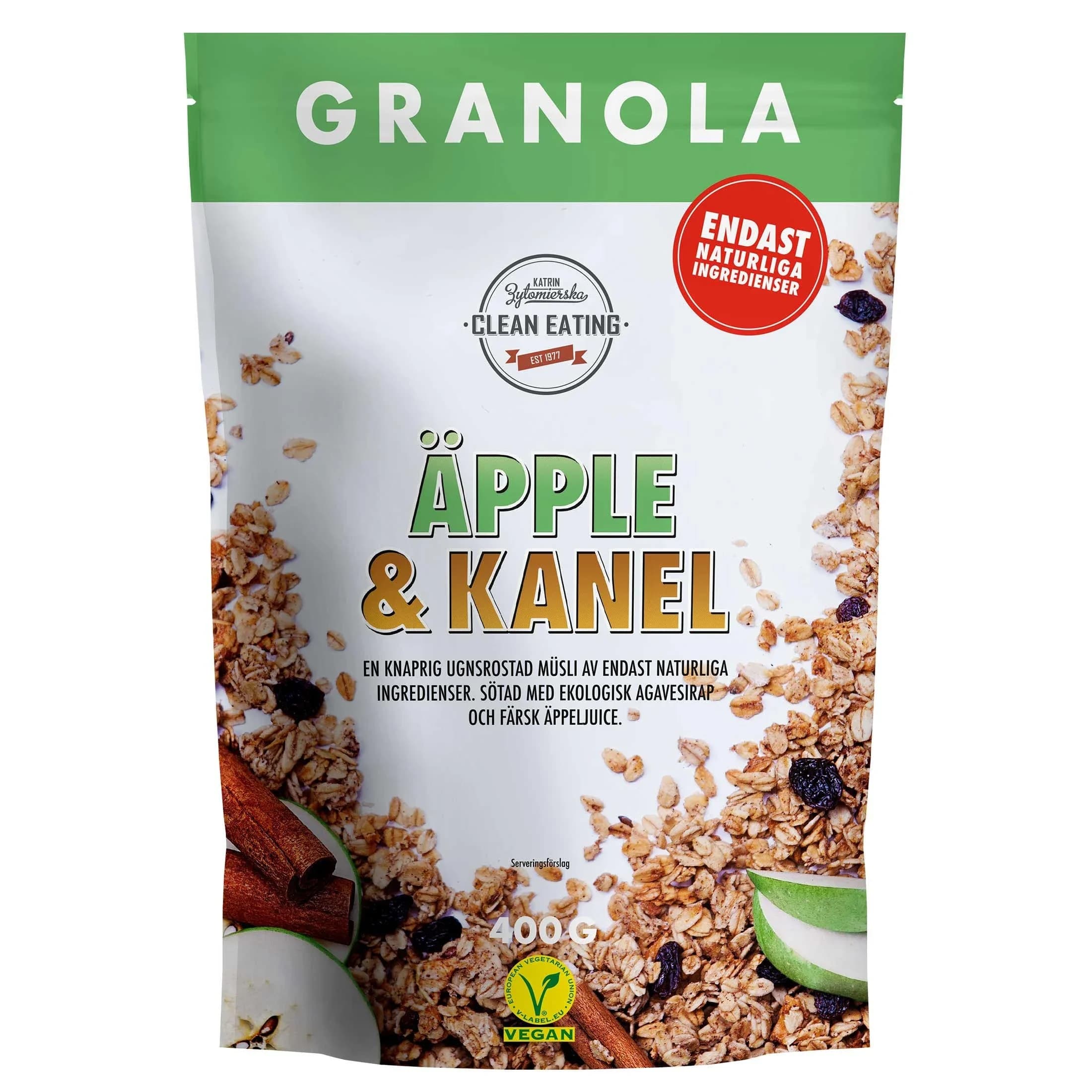 Clean Eating Granola Äpple & Kanel 400 g från Clean Eating – köp hos Apotek Hjärtat