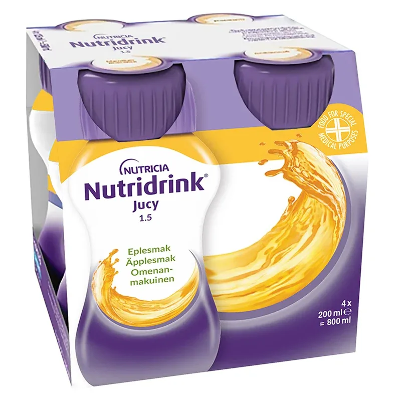 Nutridrink Jucy drickfärdigt Äpple 4x200ml från Nutridrink – köp hos Apotek Hjärtat