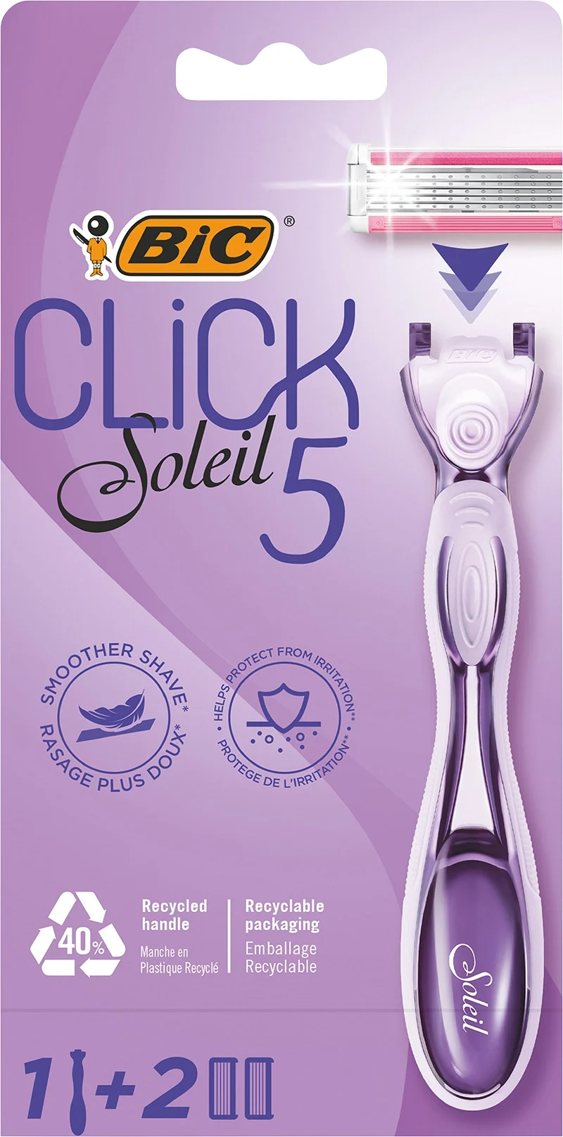 BIC Click 5 Soleil Rakhyvel för Kvinnor 1+2 från Bic – köp hos Apotek Hjärtat