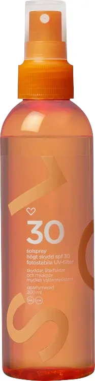 Hjärtats Solspray Transparent Oparfymerad SPF 30, 200 ml från Hjärtats – köp hos Apotek Hjärtat