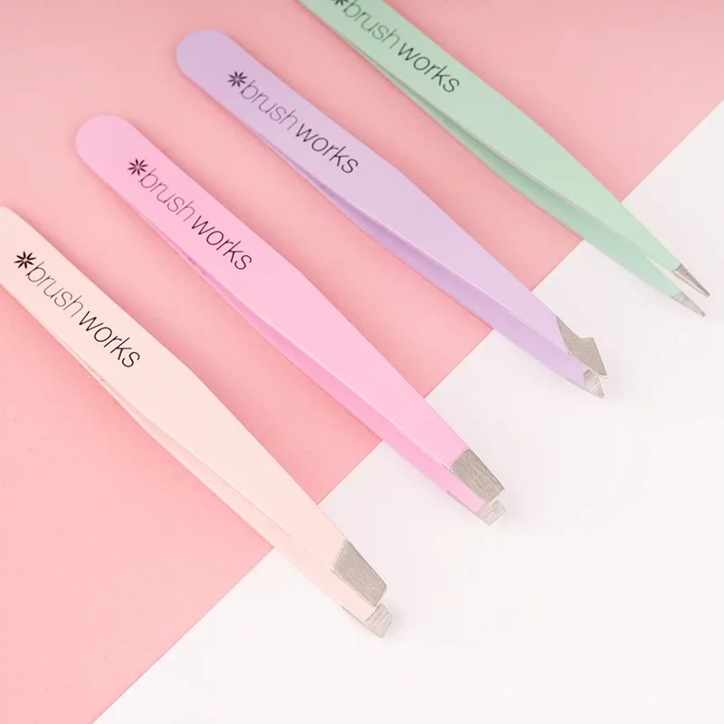 Brushworks HD Combination Tweezer Set Pastel Coloured från Brushworks – köp hos Apotek Hjärtat