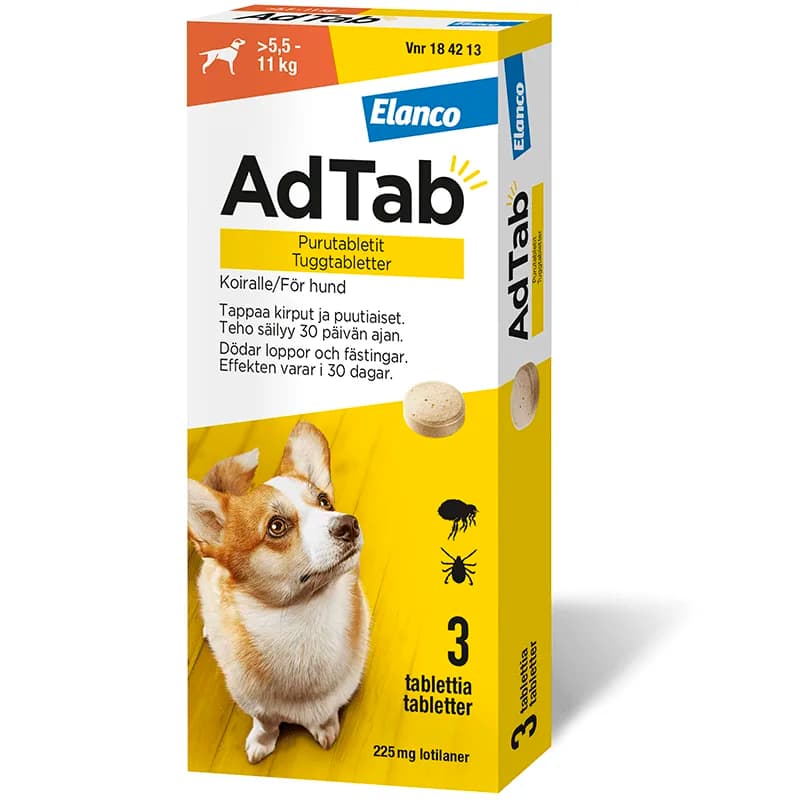 AdTab Tuggtablett 225mg Blister, 3tabletter från AdTab – köp hos Apotek Hjärtat