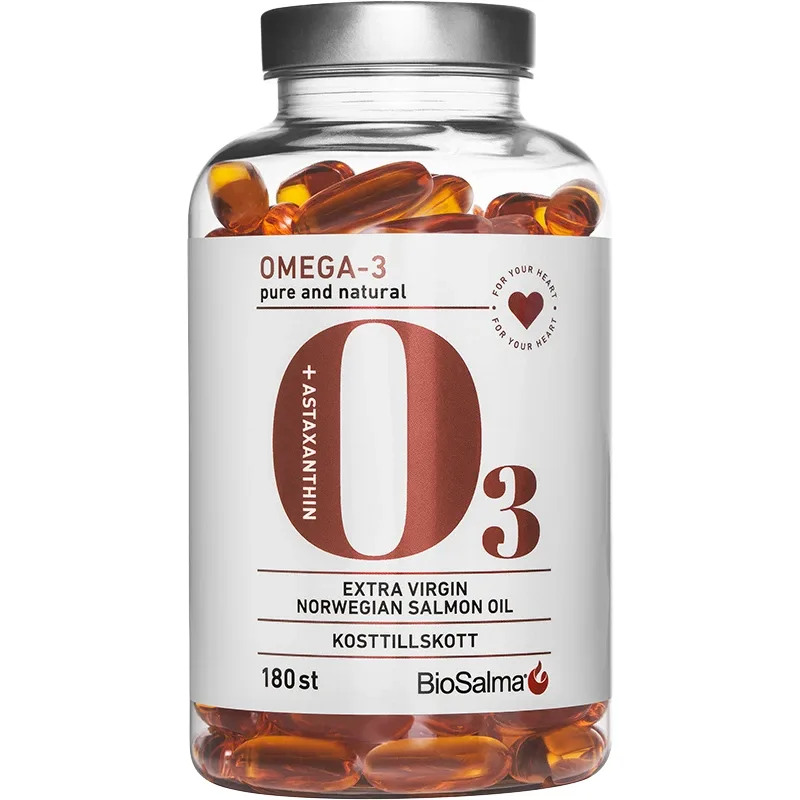 BioSalma Omega-3 Salmon Oil 1000mg 180 kapslar från BioSalma – köp hos Apotek Hjärtat