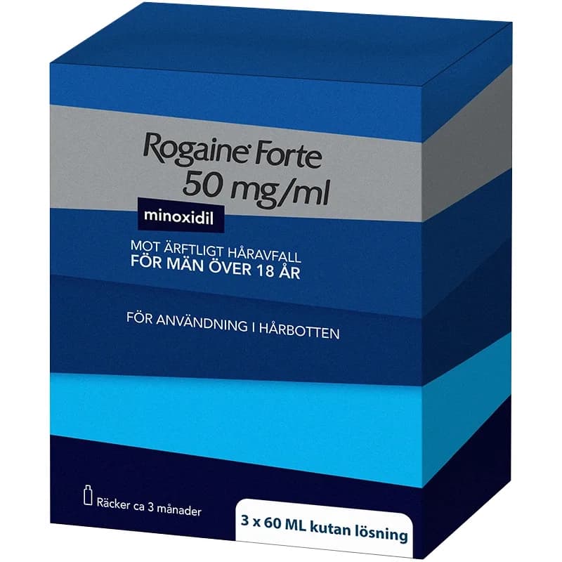 Rogaine Forte lösning 50 mg/ml 3x60 ml från Rogaine – köp hos Apotek Hjärtat