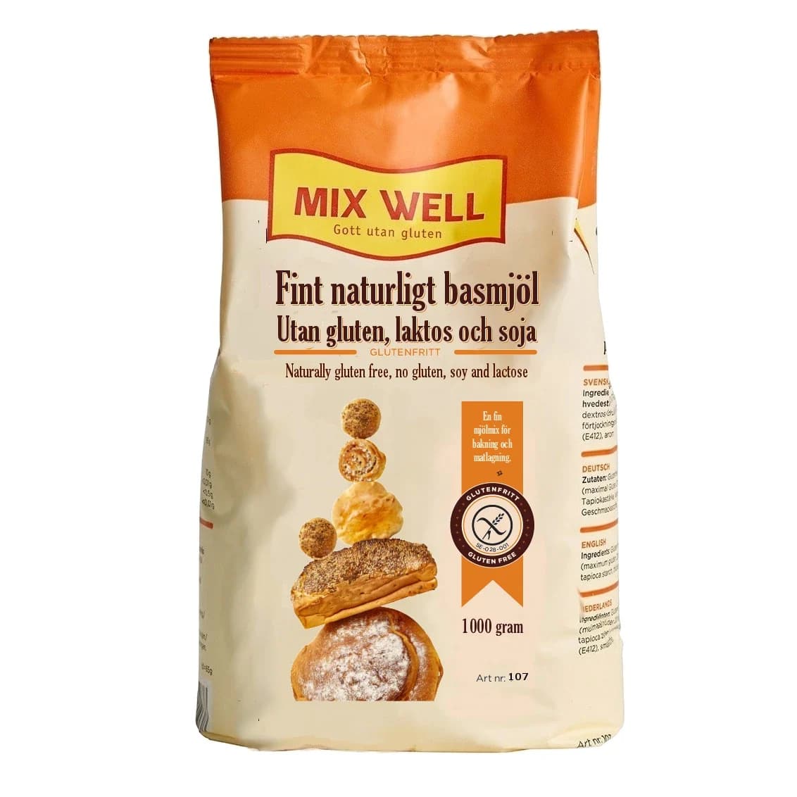 MixWell Fint Naturligt Basmjöl Utan Gluten, Laktos & Soja 1000 g från MixWell – köp hos Apotek Hjärtat