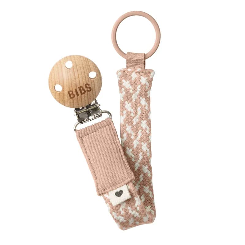 BIBS Pacifier Braid Napphållare Blush/Ivory från BIBS – köp hos Apotek Hjärtat