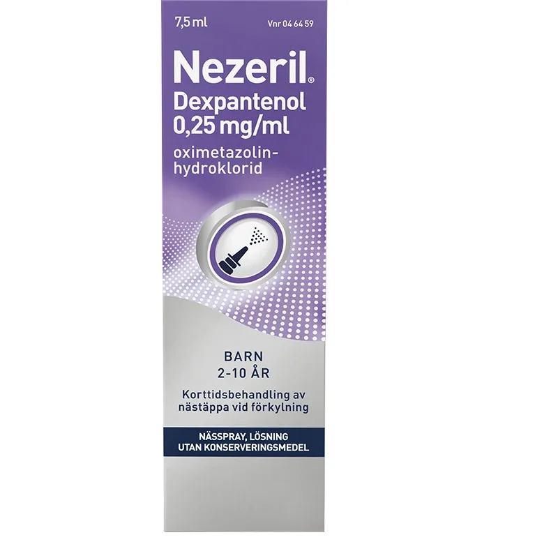 Nezeril Dexpantenol Nässpray, lösning 0,25mg/ml, 7,5ml från Nezeril – köp hos Apotek Hjärtat
