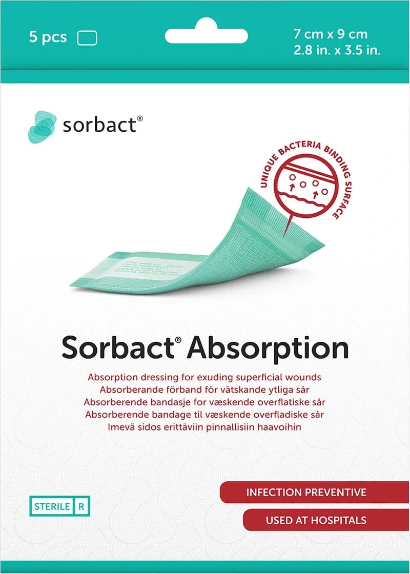Sorbact Absorption 7 x 9 cm 5 st från Sorbact – köp hos Apotek Hjärtat