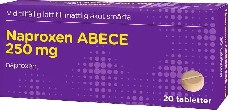 Naproxen ABECE tablett 250 mg 20 st från ABECE – köp hos Apotek Hjärtat