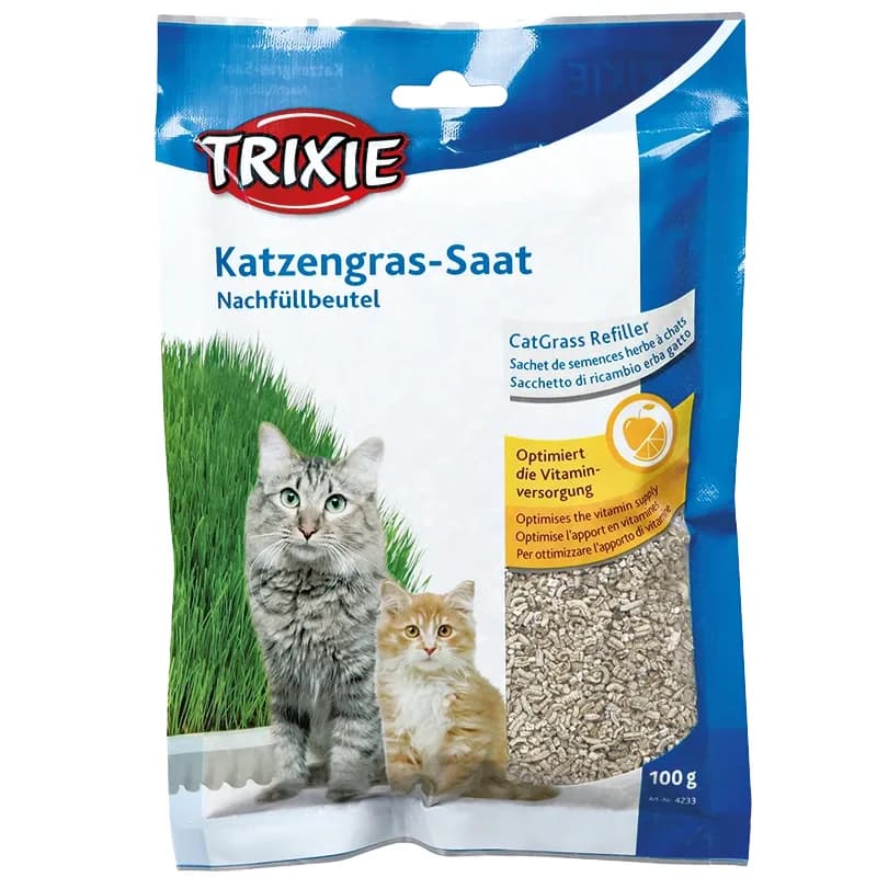 Trixie Mjukt Kattgräs Vitaminberikat Refillpåse ca 100 g från TRIXIE – köp hos Apotek Hjärtat
