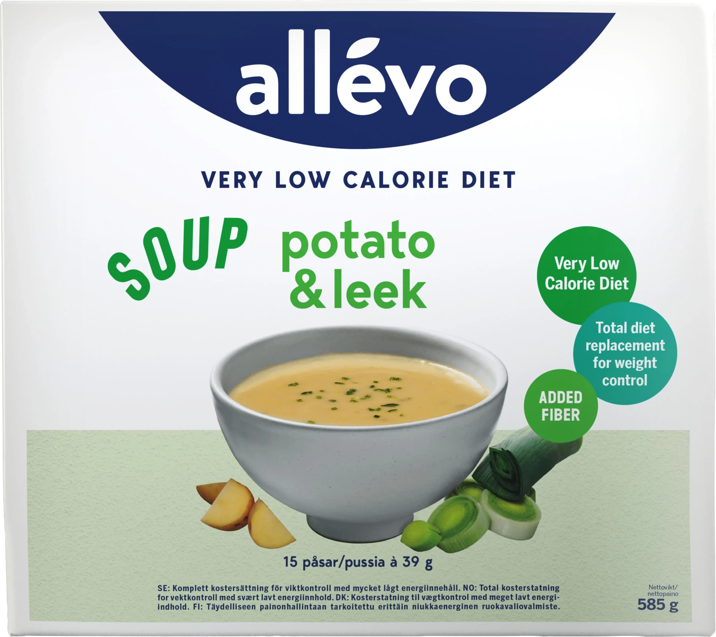 Allévo VLCD Soup Potato & Leek 15 portioner från Allévo – köp hos Apotek Hjärtat
