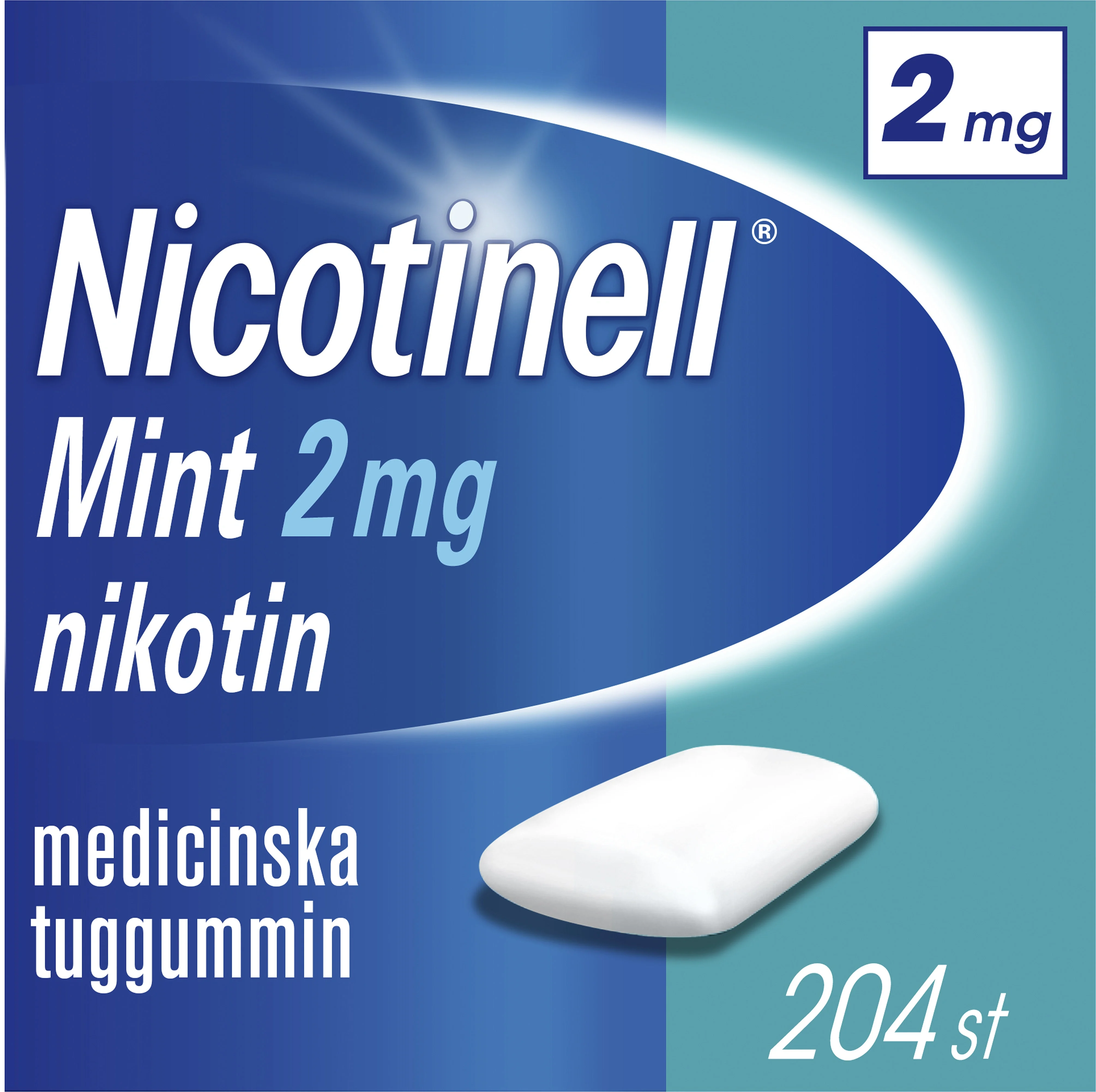 Nicotinell Mint medicinskt tuggummi 2 mg 204 st från Nicotinell – köp hos Apotek Hjärtat