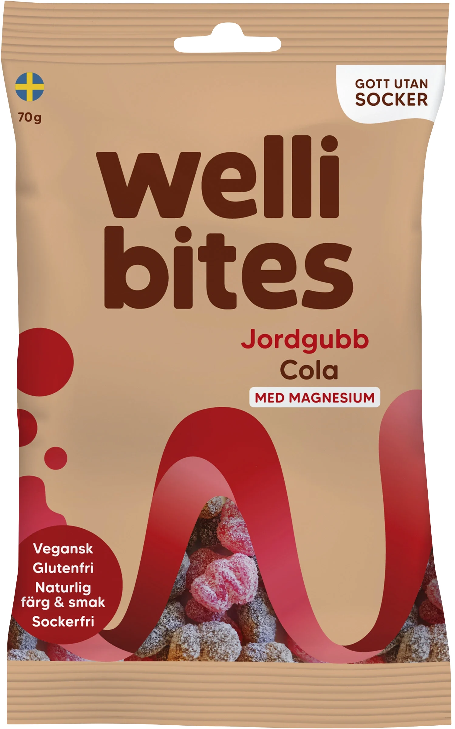 Wellibites Jordgubb & Cola 70g från Wellibites – köp hos Apotek Hjärtat