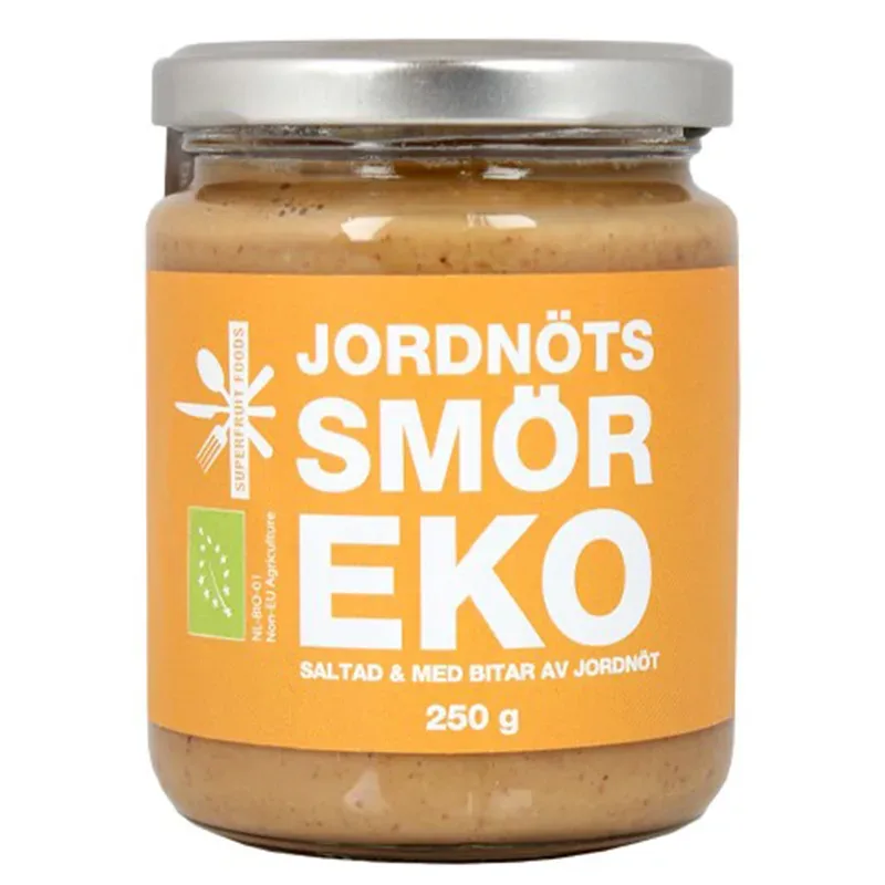 Superfruit Foods Jordnötssmör Crunchy EKO 250 g från Superfruit – köp hos Apotek Hjärtat