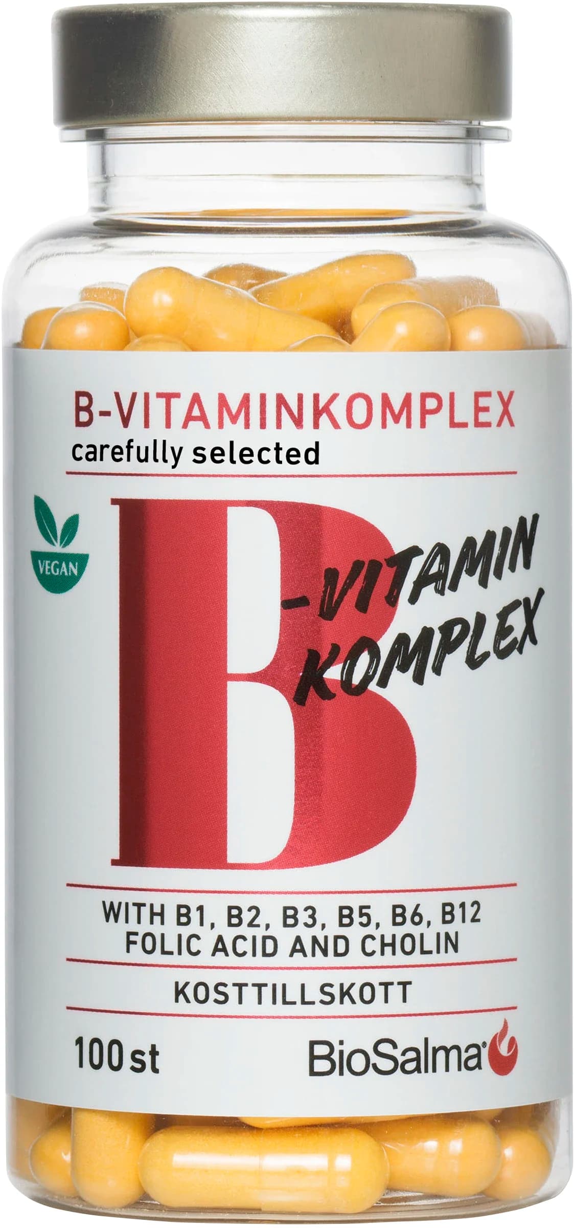 BioSalma B-vitaminkomplex Carefully Selected 100 kapslar från BioSalma – köp hos Apotek Hjärtat