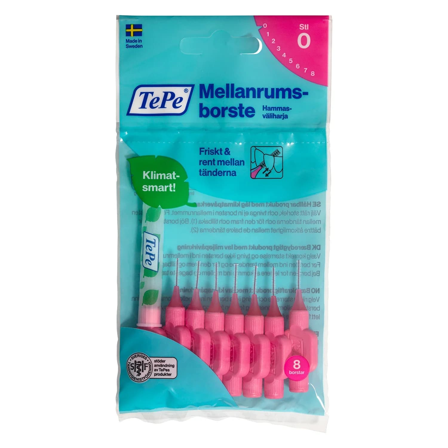 TePe Mellanrumsborste 0,4 - 1,3 mm 8 st 0,4 mm från TePe – köp hos Apotek Hjärtat
