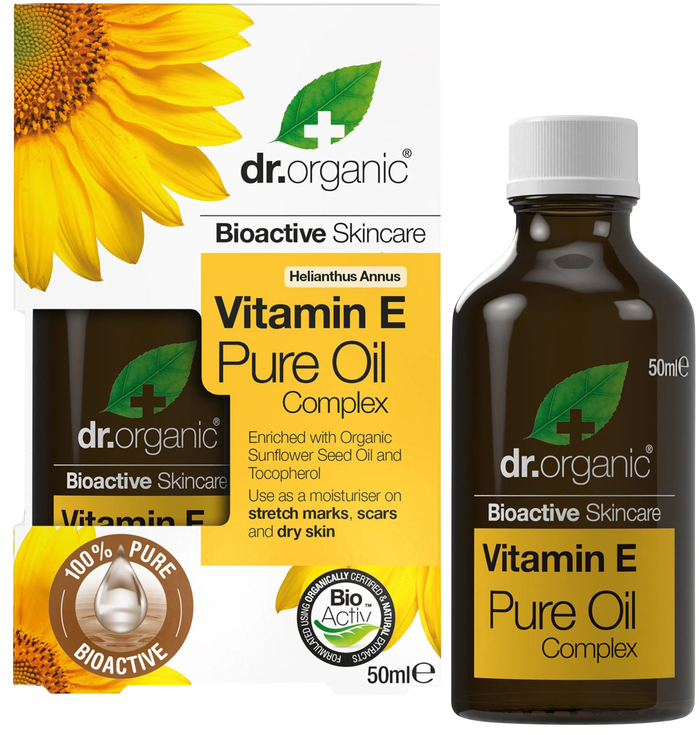 Dr. Organic Vitamin E Pure Oil 50 ml från Dr.Organic – köp hos Apotek Hjärtat