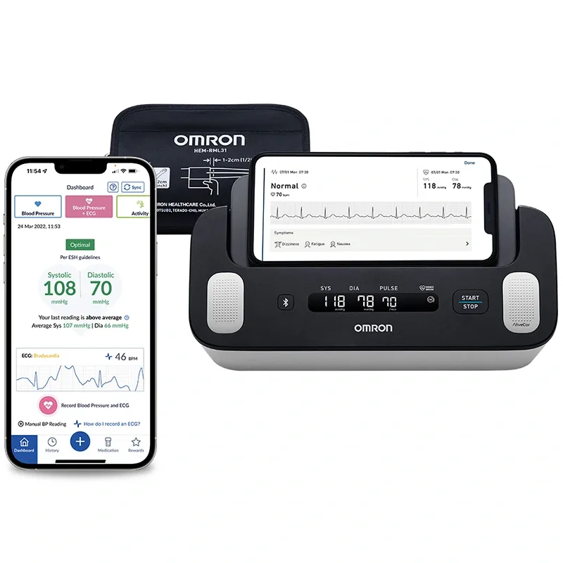 Omron Complete Blodtrycksmätare+ ECG HEM-7530T-E3 1st från Omron – köp hos Apotek Hjärtat