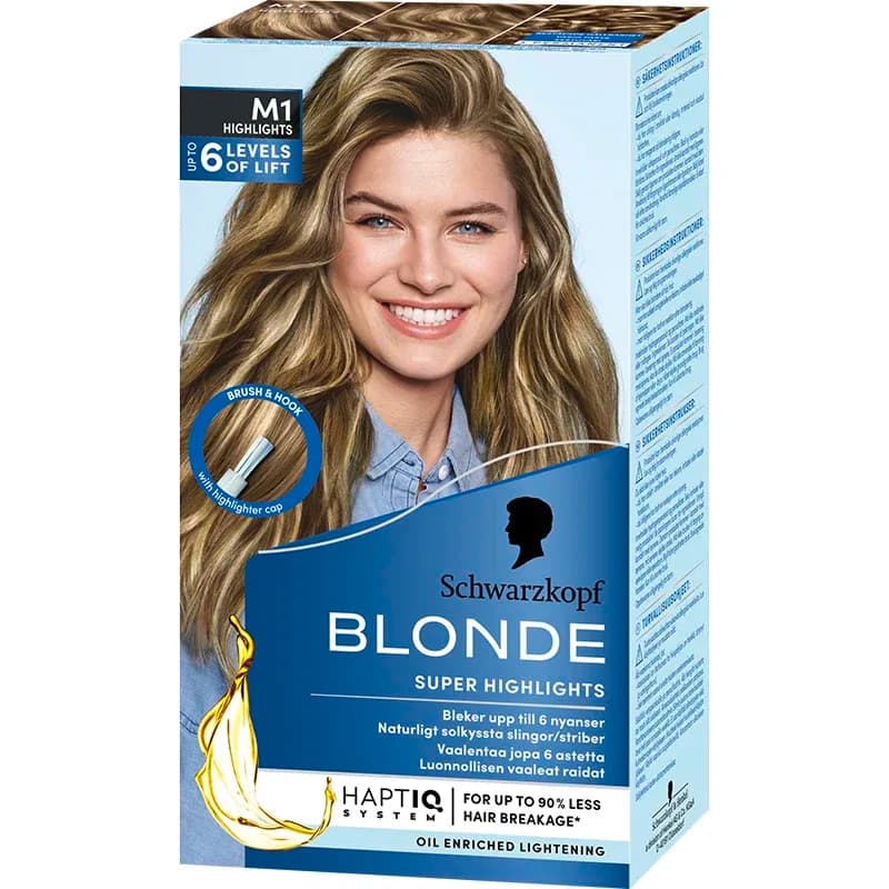 Schwarzkopf Blonde Highlights M1 Super Slingor Blondering Blekning från Schwarzkopf – köp hos Apotek Hjärtat