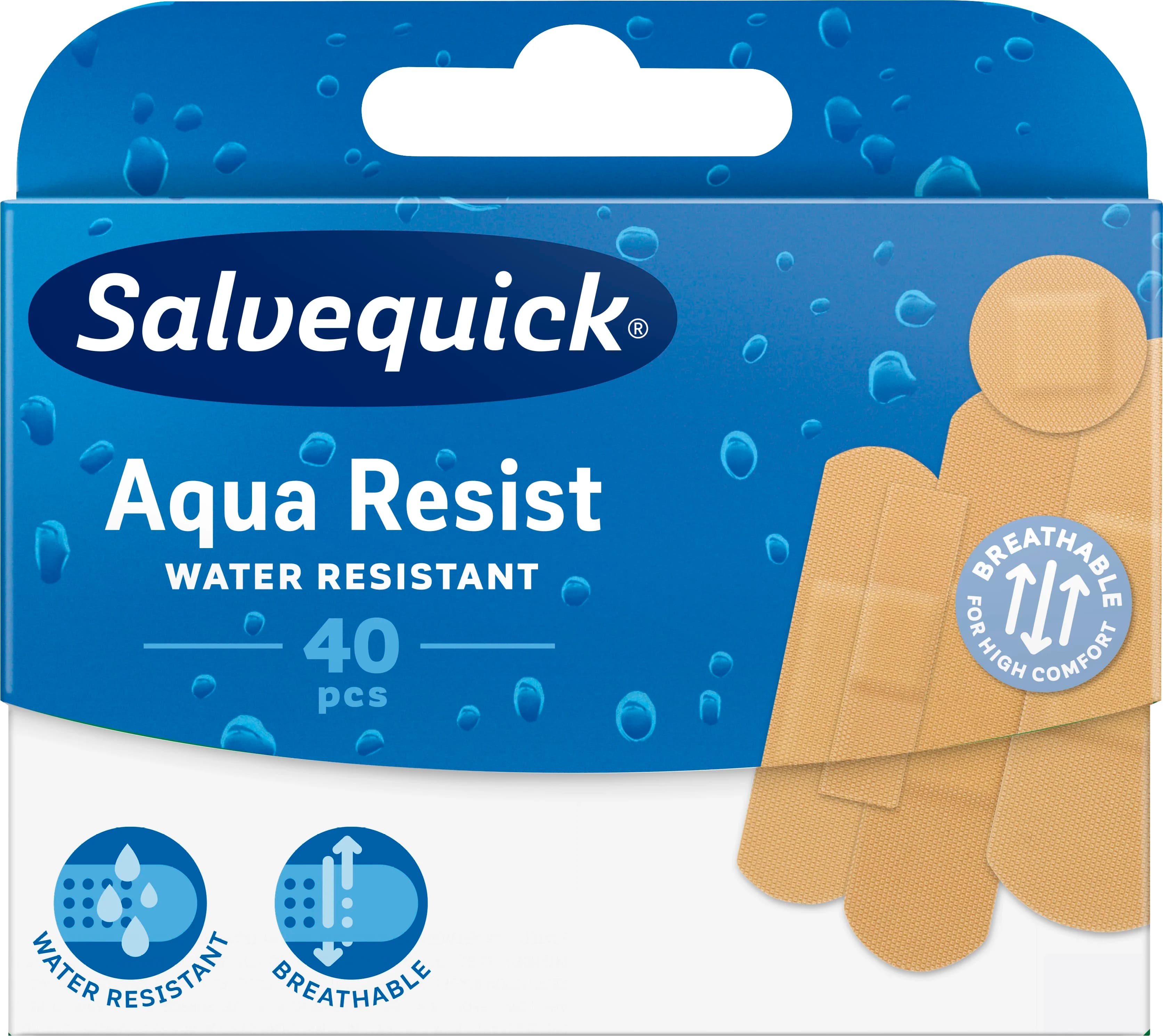 Salvequick Aqua Resist 40 st från Salvequick – köp hos Apotek Hjärtat