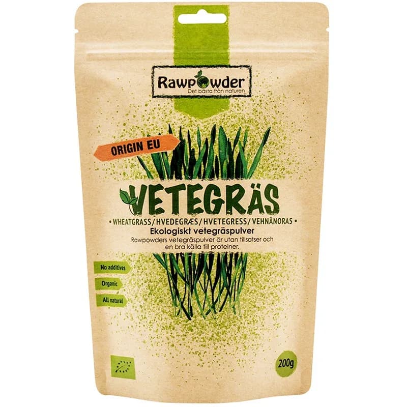 Rawpowder Vetegräspulver 200 g från Rawpowder – köp hos Apotek Hjärtat