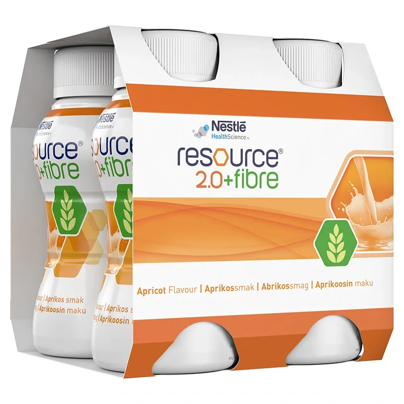 Resource 2.0 + Fibre Aprikos 4x200 ml från Resource – köp hos Apotek Hjärtat
