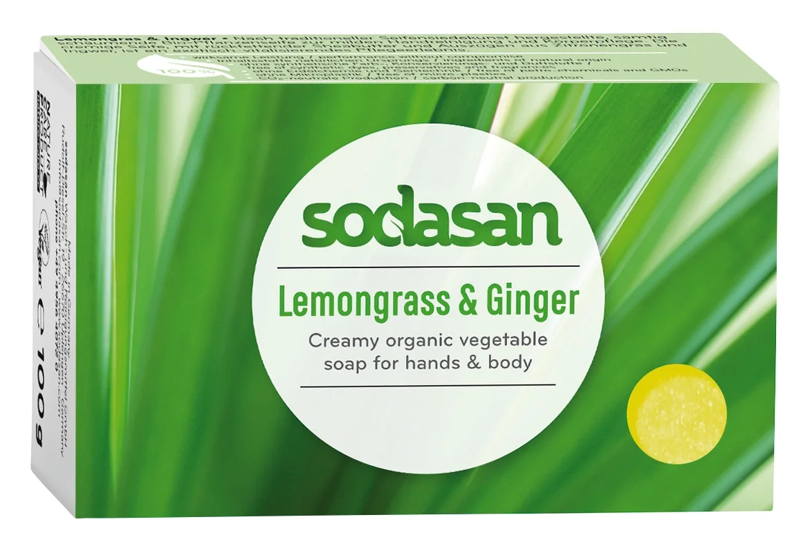 Sodasan Ekologisk Tvål Citrongräs & Ingefära 100 g från Sodasan – köp hos Apotek Hjärtat