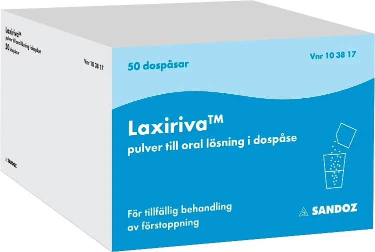 Laxiriva Pulver till oral lösning 50 dospåsar från Sandoz – köp hos Apotek Hjärtat