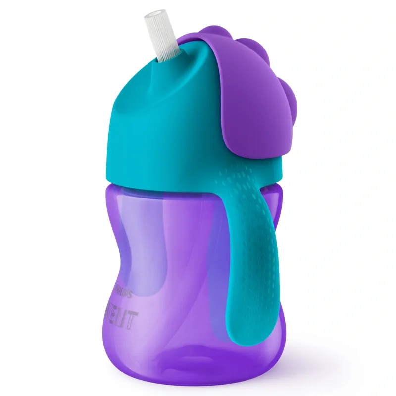 Philips Avent Sugrörsmugg Bendy 200 ml 9 mån+ Lila/Turkos från Philips Avent – köp hos Apotek Hjärtat