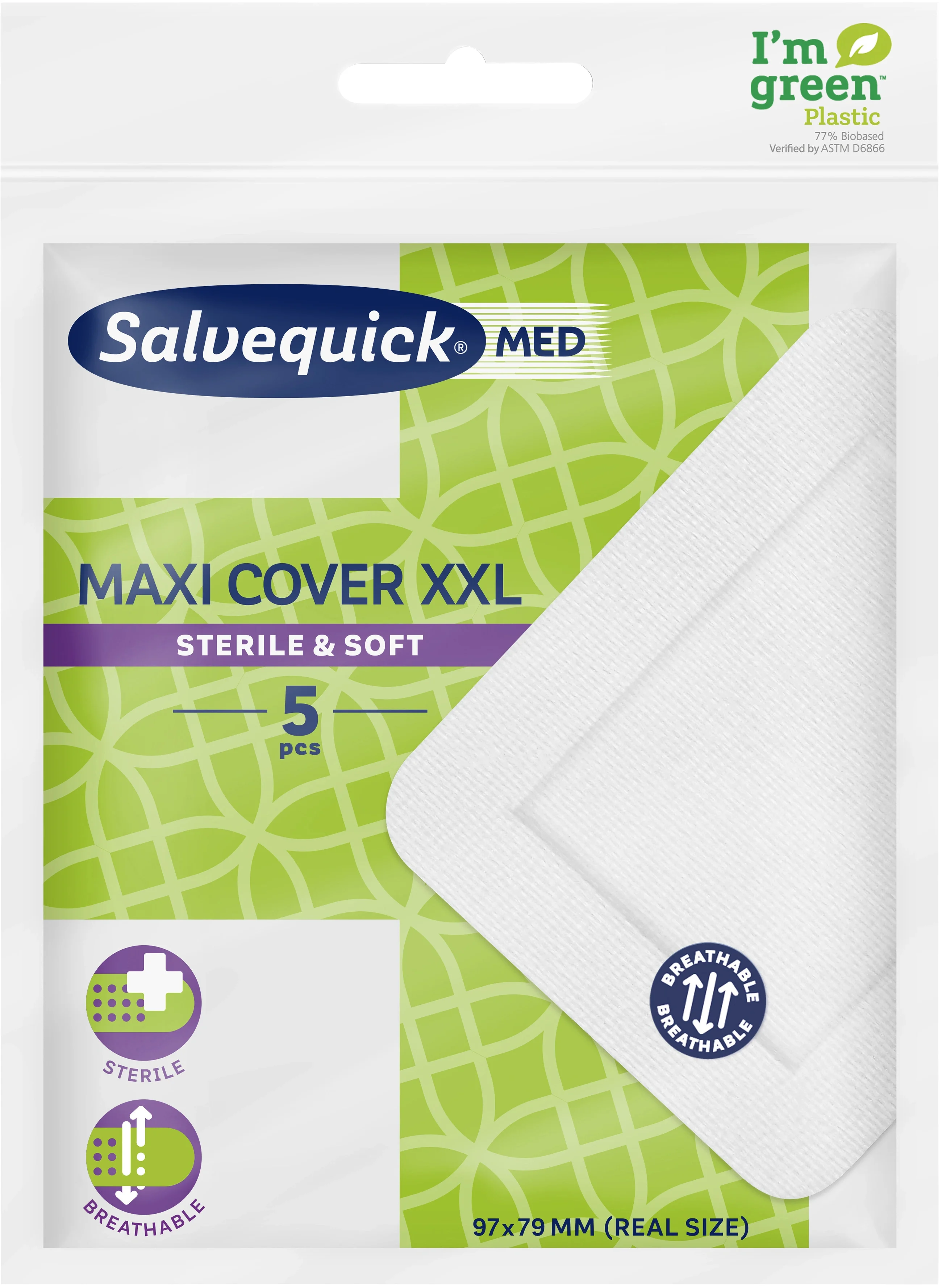 Salvequick MED Maxi Cover XXL 5 st från Salvequick – köp hos Apotek Hjärtat