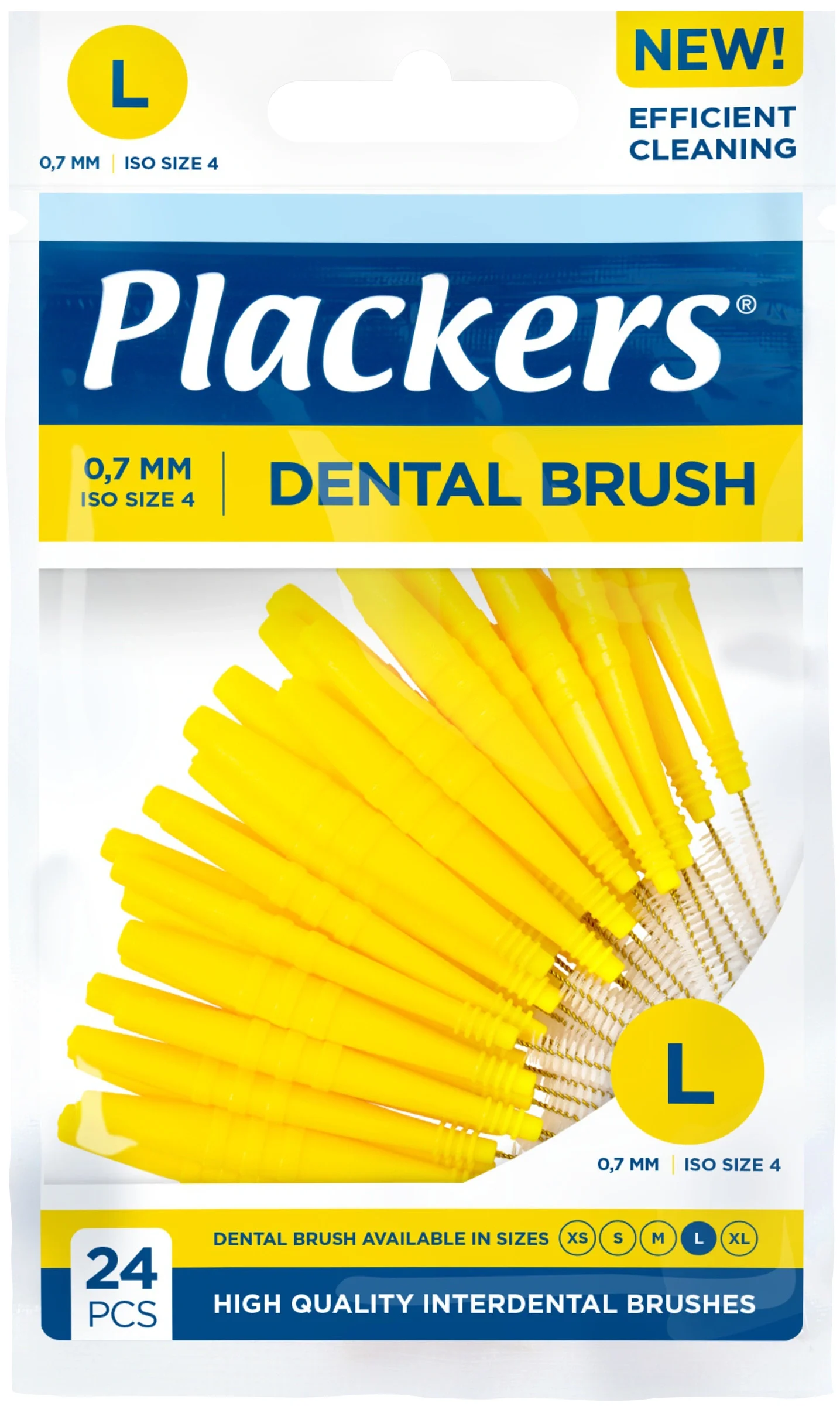 Plackers Dental Brush L 0,7 mm 24 st från Plackers – köp hos Apotek Hjärtat