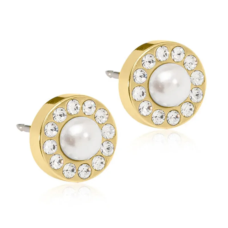Blomdahl Örhängen GT Brilliance Halo Pearl White 8 mm 1par från Blomdahl – köp hos Apotek Hjärtat