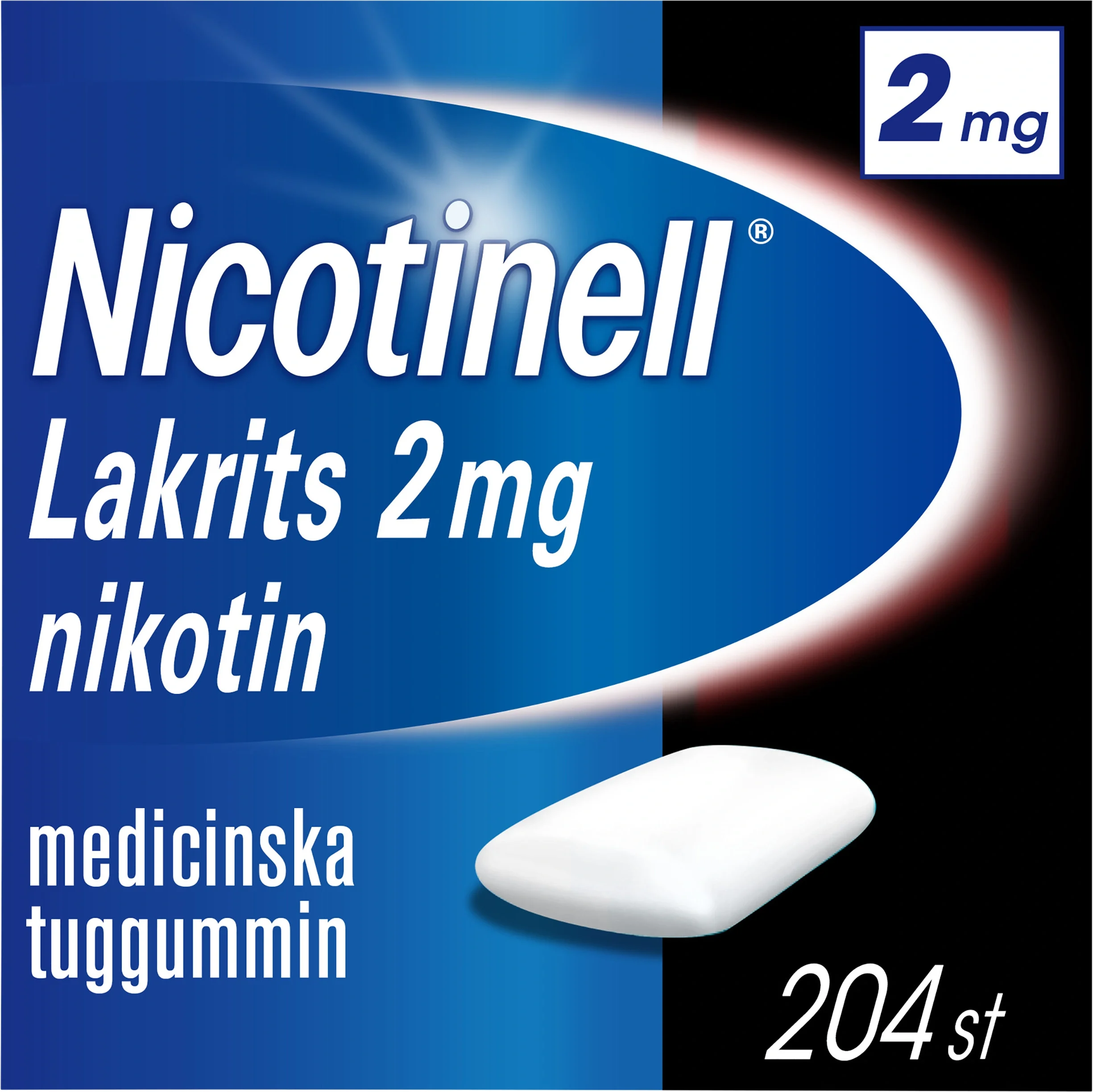 Nicotinell Lakrits medicinskt tuggummi 2 mg 204 st från Nicotinell – köp hos Apotek Hjärtat