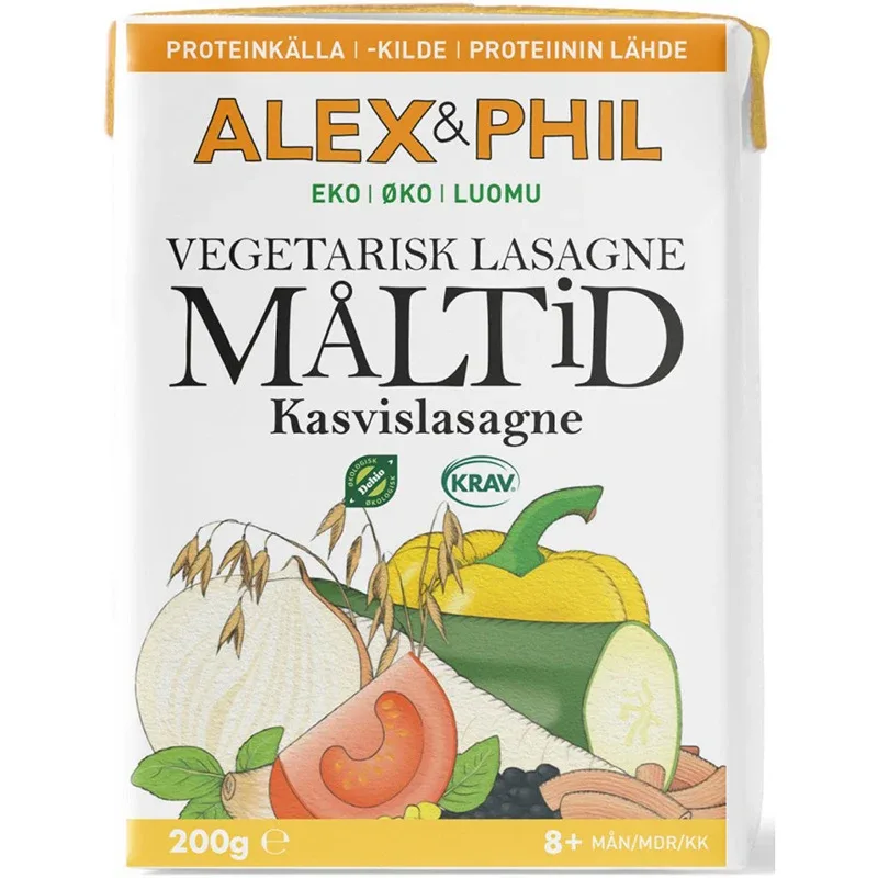 Alex & Phil Vår Vegetariska Lasagnemåltid 200 g från Alex & Phil – köp hos Apotek Hjärtat