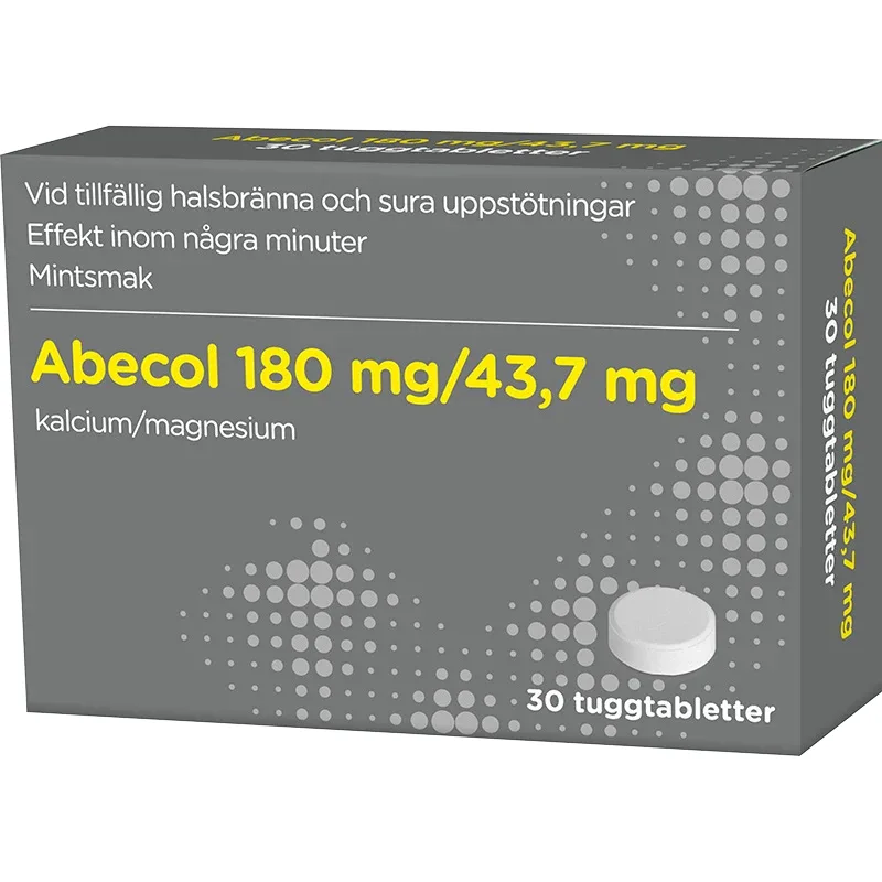 Abecol 180/43,7 mg 30 tuggtabletter från ABECE – köp hos Apotek Hjärtat