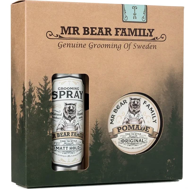 Mr Bear Family Kit - Spray & Pomade Sweetwood 200 + 100 ml från Mr Bear Family – köp hos Apotek Hjärtat