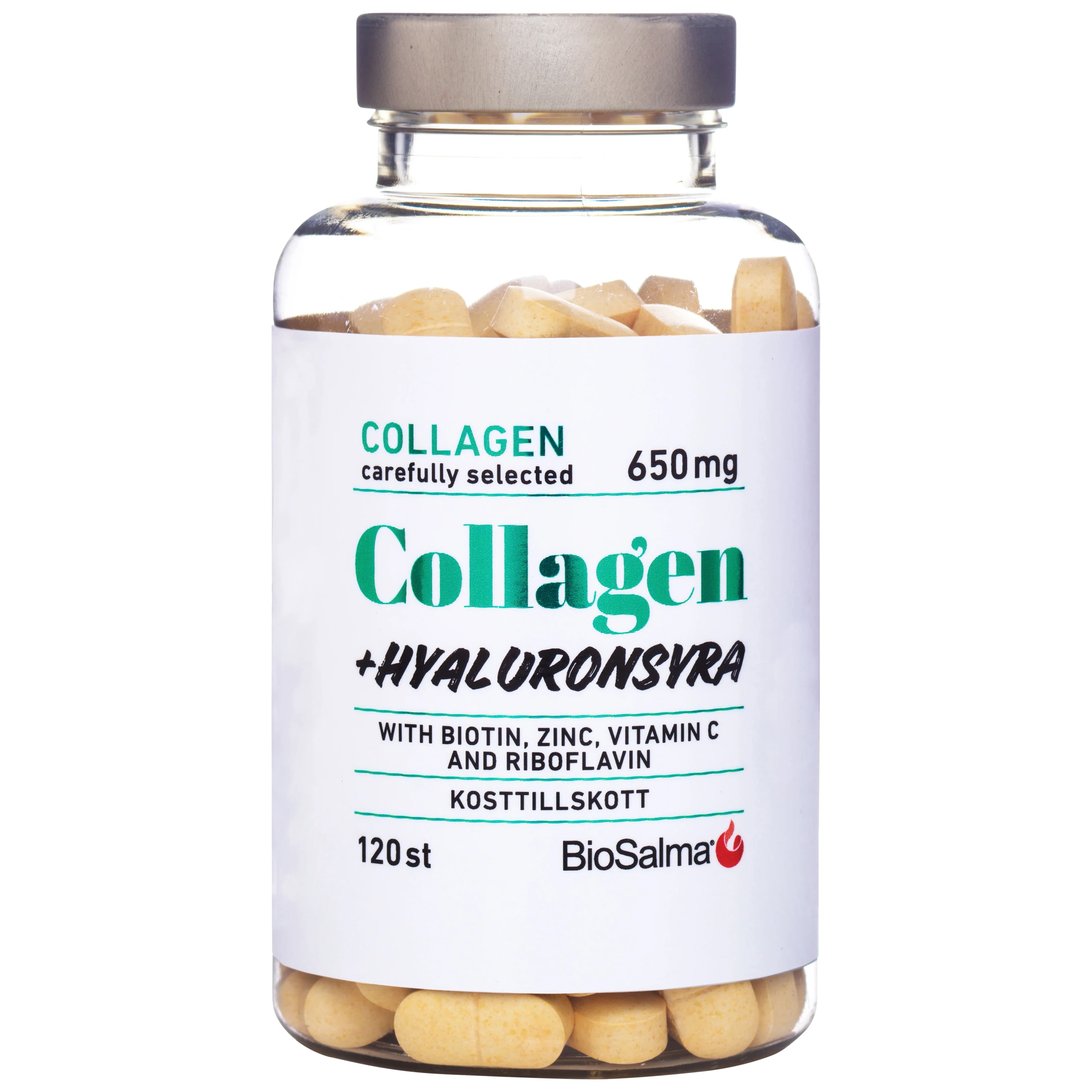 BioSalma Collagen + Hyaluronsyra 120 tabletter från BioSalma – köp hos Apotek Hjärtat