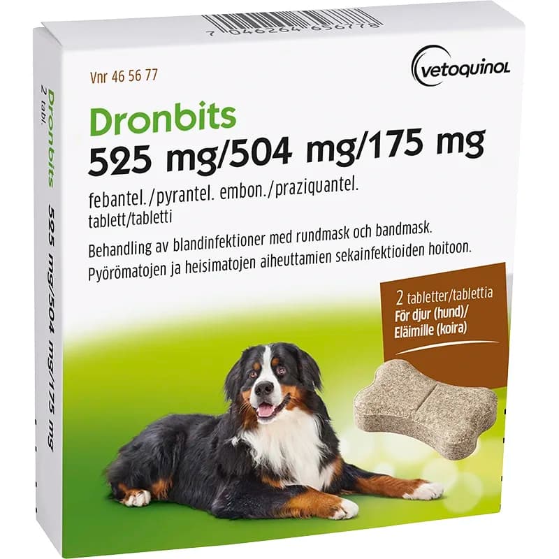 Dronbits tablett 525 mg/504 mg/175 mg 2 st från Dronbits – köp hos Apotek Hjärtat