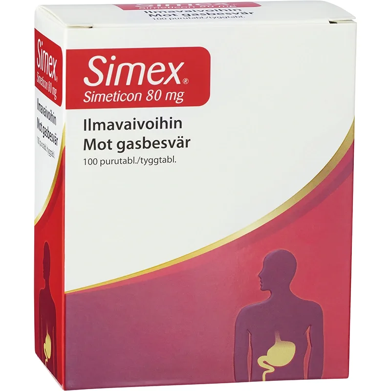 Simex Tuggtablett Simetikon 80 mg 100 st från Simex – köp hos Apotek Hjärtat