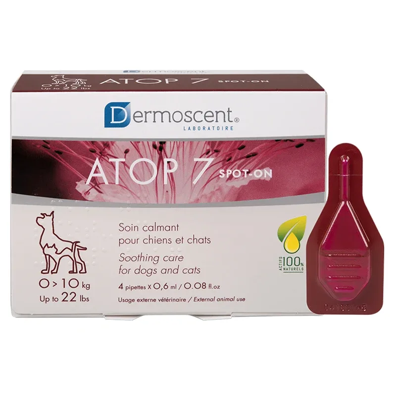 Dermoscent ATOP 7® Spot-on för hundar & katter 0-10 kg 4 x 0,6 ml från Dermoscent – köp hos Apotek Hjärtat