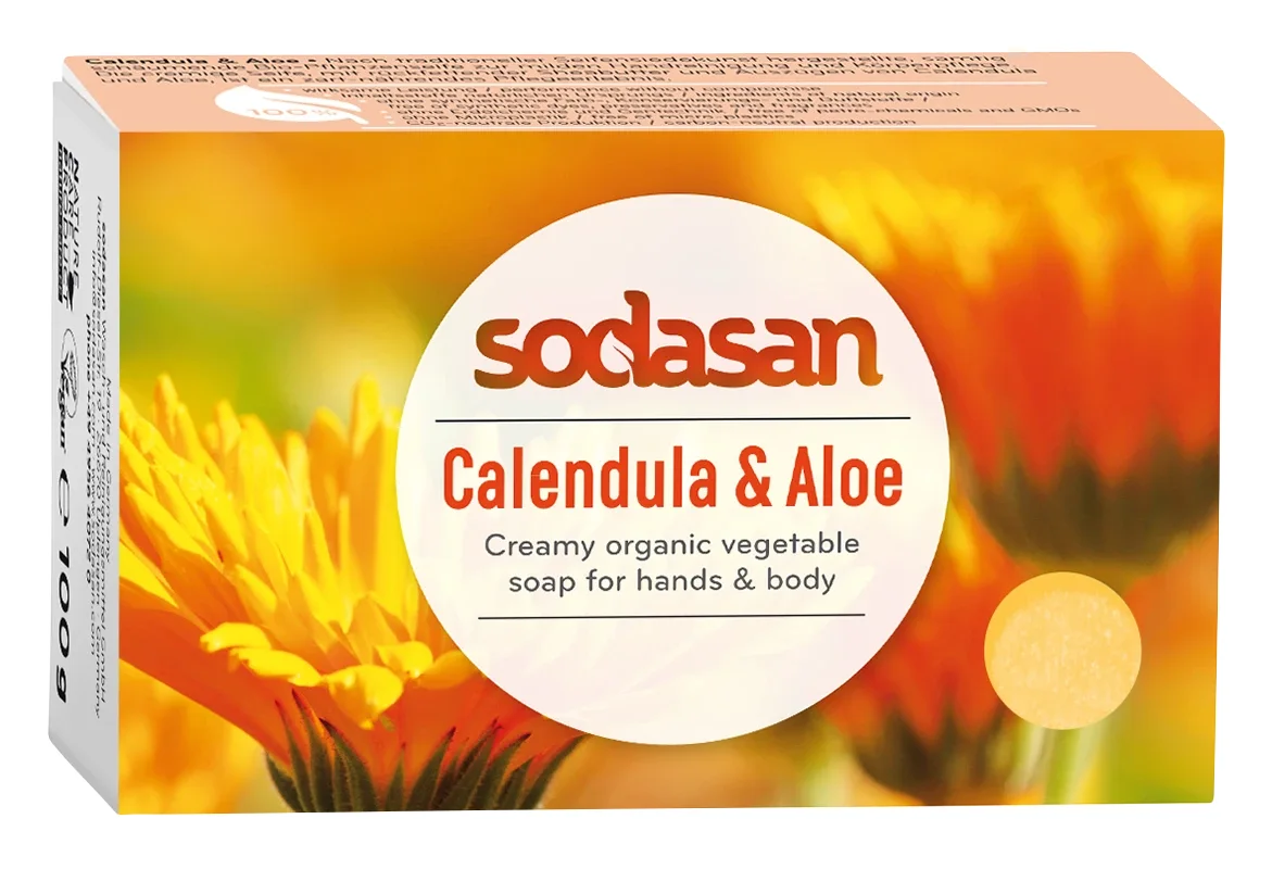 Sodasan Ekologisk Tvål Ringblomma & Aloe 100 g från Sodasan – köp hos Apotek Hjärtat