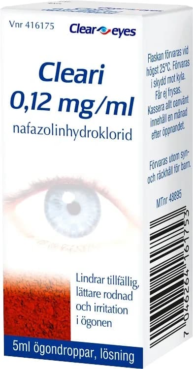 Cleari ögondroppar 0,12 mg/ml 5 ml från Clear Eyes – köp hos Apotek Hjärtat