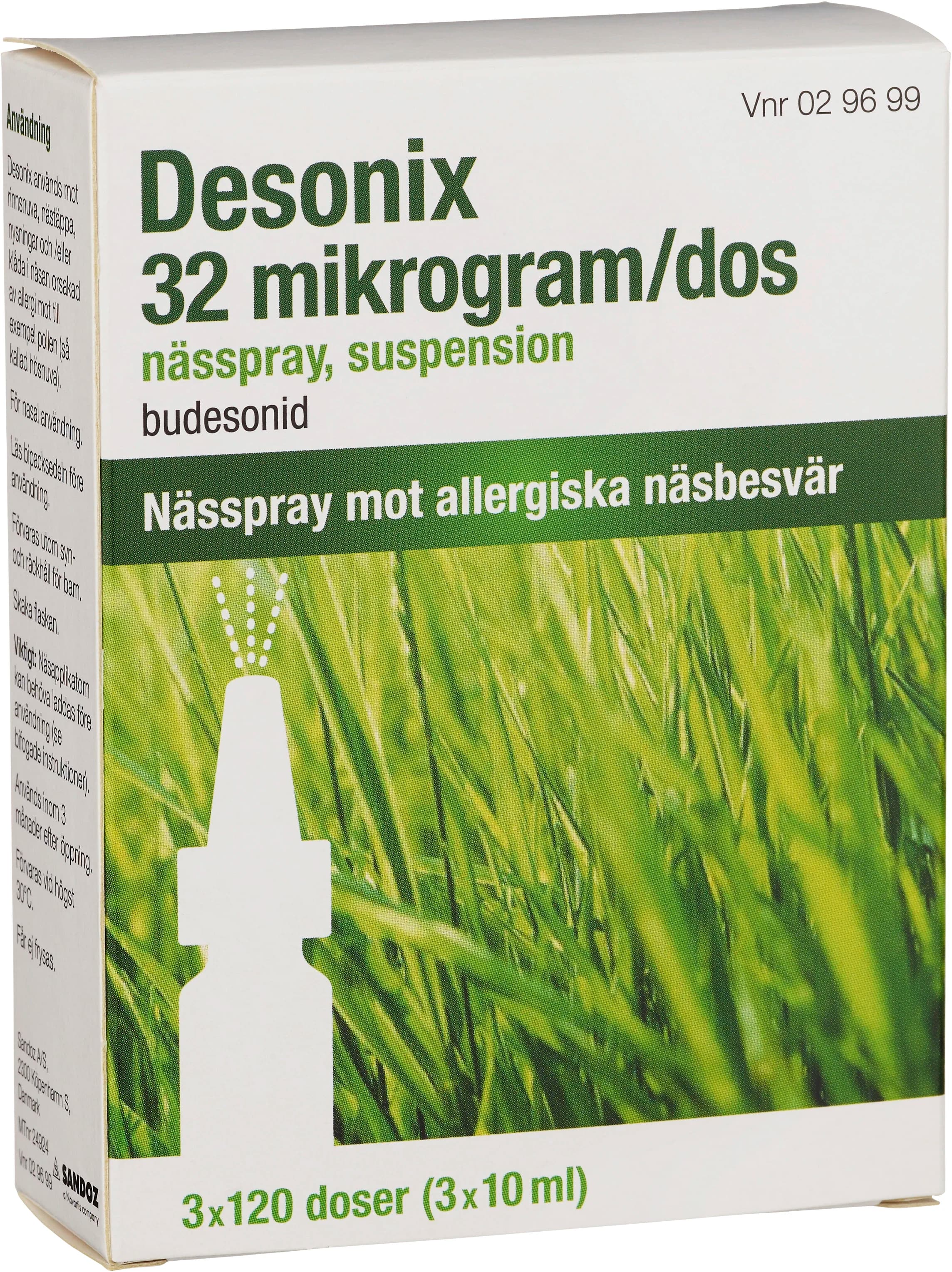 Desonix nässpray 32 µg/dos 3x120 doser från Desonix – köp hos Apotek Hjärtat