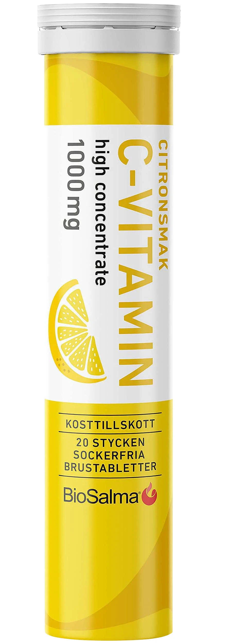 BioSalma C-vitamin 1000 mg Citron 20 brustabletter från BioSalma – köp hos Apotek Hjärtat