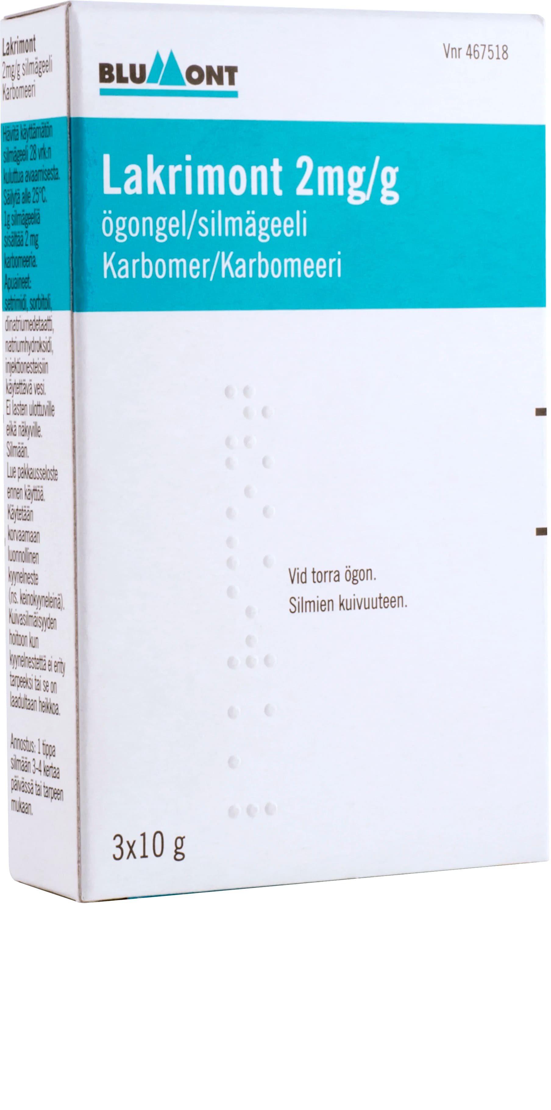 Lakrimont ögongel 2 mg/g 3 x 10 g från Lakrimont – köp hos Apotek Hjärtat